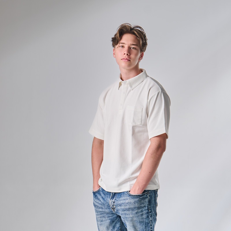 UVカットクラッシックフィットポロシャツ　男性の紫外線対策　