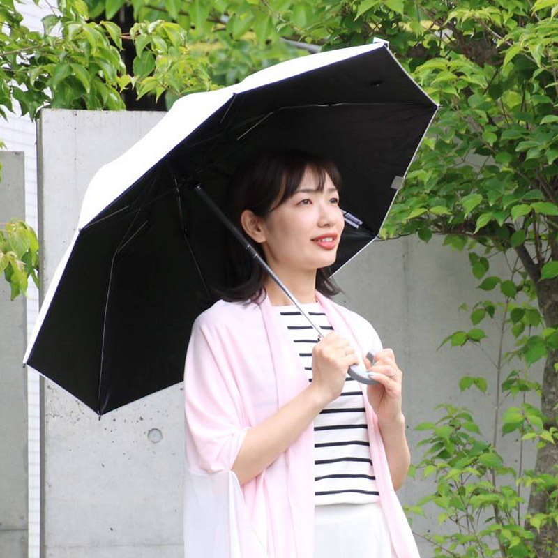 放射冷却技術を駆使した革新的な折畳日傘 ラディクール／ベージュ 遮熱