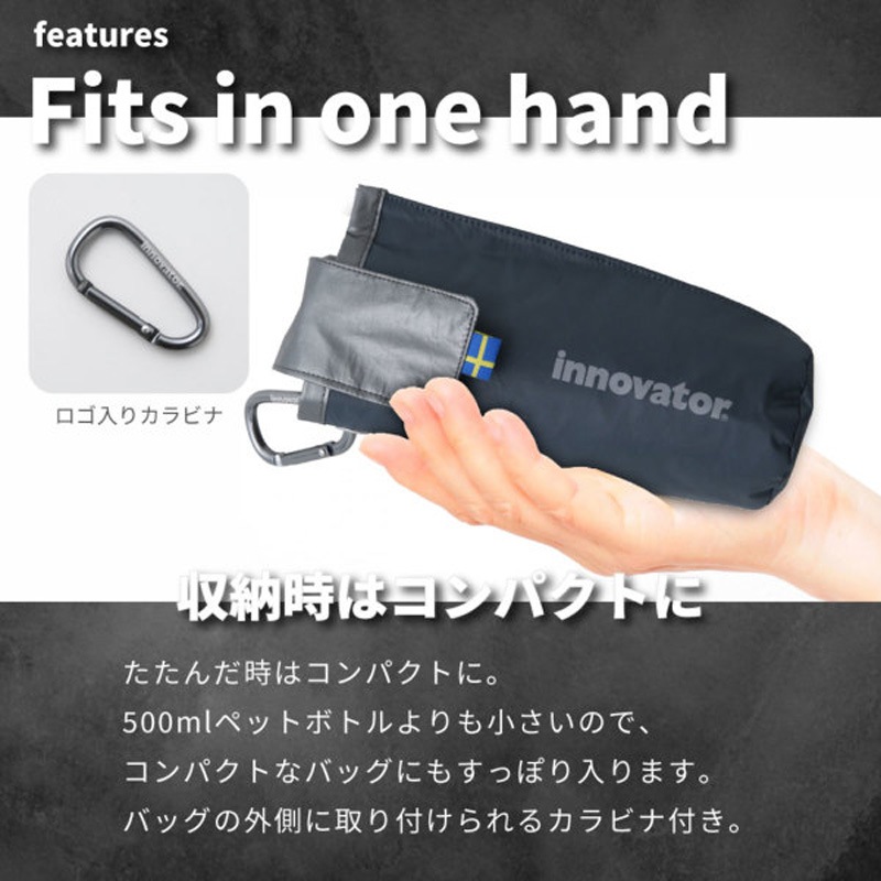 innovator（イノベーター）コンパクト　53ｃｍ　遮熱・遮光・UVカット　晴雨兼用折り畳み傘　ネイビー