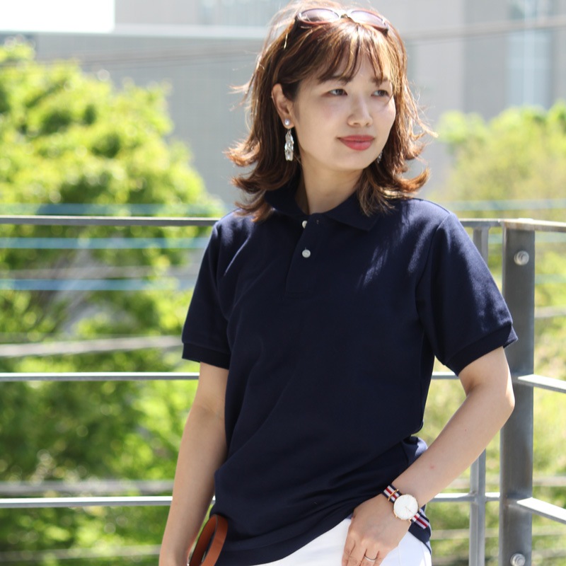 シンプルUVカットスクールポロシャツ半袖 大人SS～M 紫外線対策