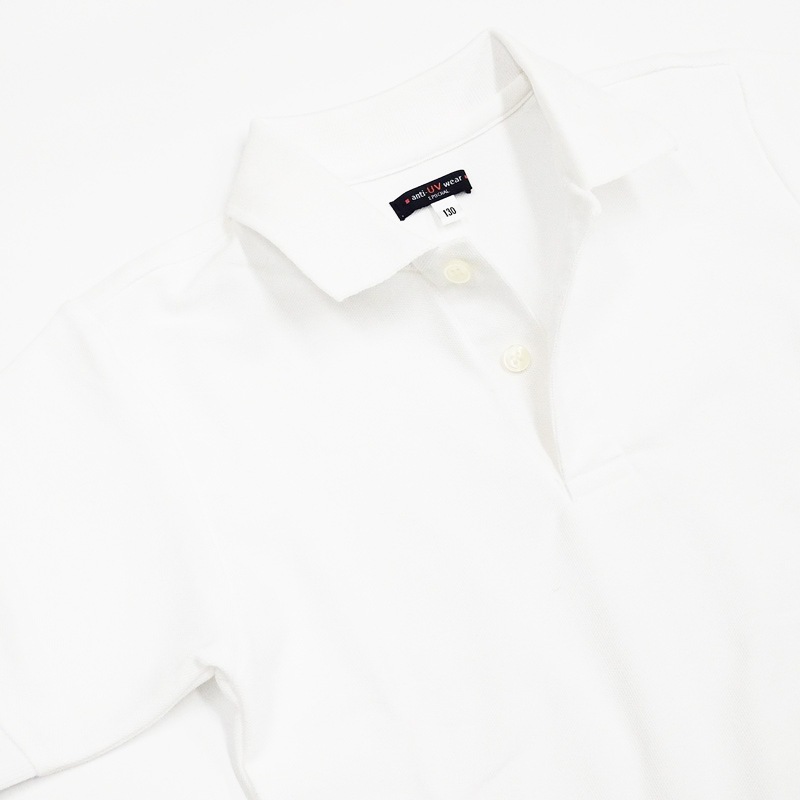 シンプルUVカットスクールポロシャツ半袖 大人SS~M 紫外線対策