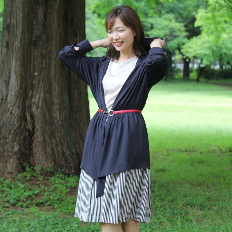 マジックフードひんやりUVカーデ　近赤外線＆紫外線カットアウター　Trubeaute使用