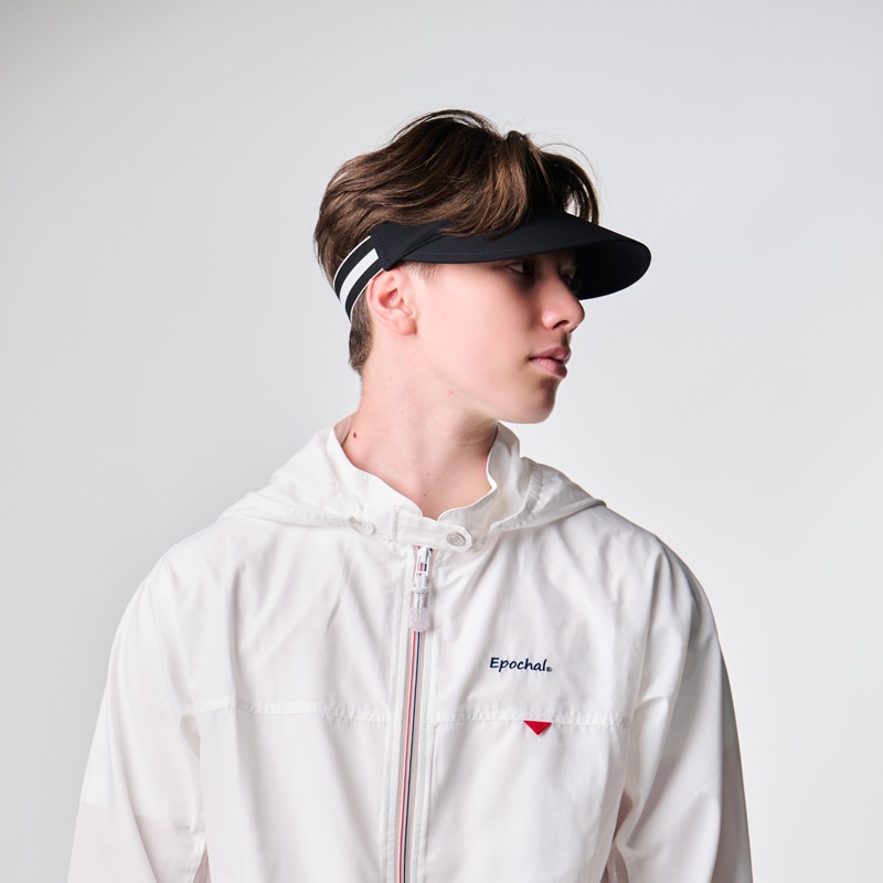 【上品ブラックは通年使える王道カラー】 つばの長さが選べる UVカットサンバイザー 紫外線対策 エポカル