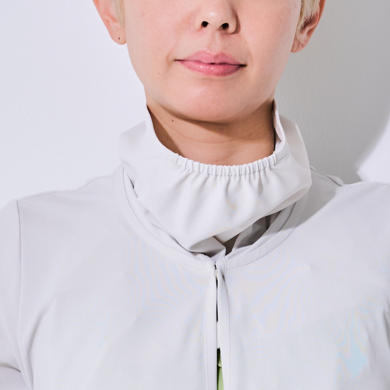 【近赤外線と紫外線をともにカットする】マジック3WAYフード付きロングカーディガン　Trubeaute(R)（トゥルーボーテ）　アイボリー