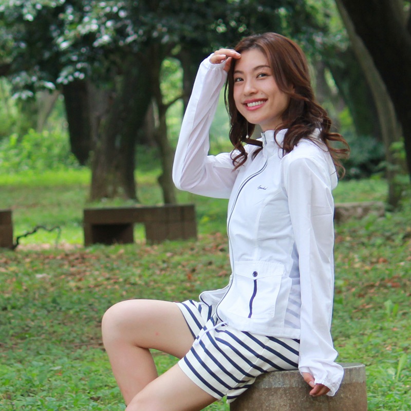 メッシュ入り マリンスタイル UVケア ジャケット】メッシュUVマリン