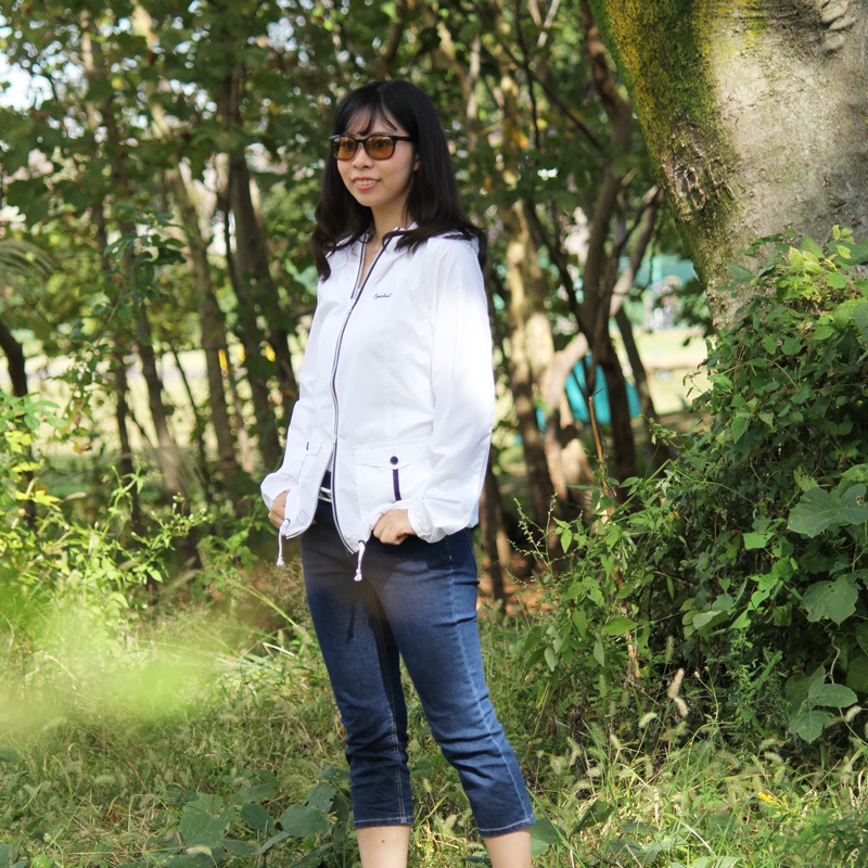 メッシュ入り マリンスタイル UVケア ジャケット】メッシュUVマリン