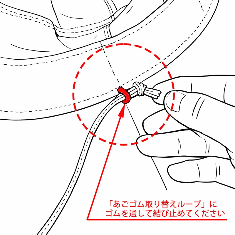 必要な分だけすぐ交換できる！便利な取り換え用あごゴムスペア　エポカル帽子用