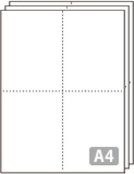 旧仕様調剤報酬明細書　ミシン目パンチ穴あり　数種　色分け　連続紙 0000-302-A4Y1 マルチPOP用紙 16分割ミシン目入り 中川製作所 入