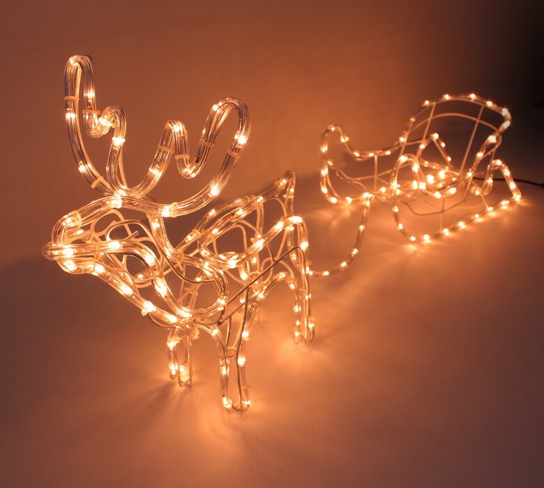 クリスマス イルミネーション モチーフライト トナカイ＆ソリ 置型