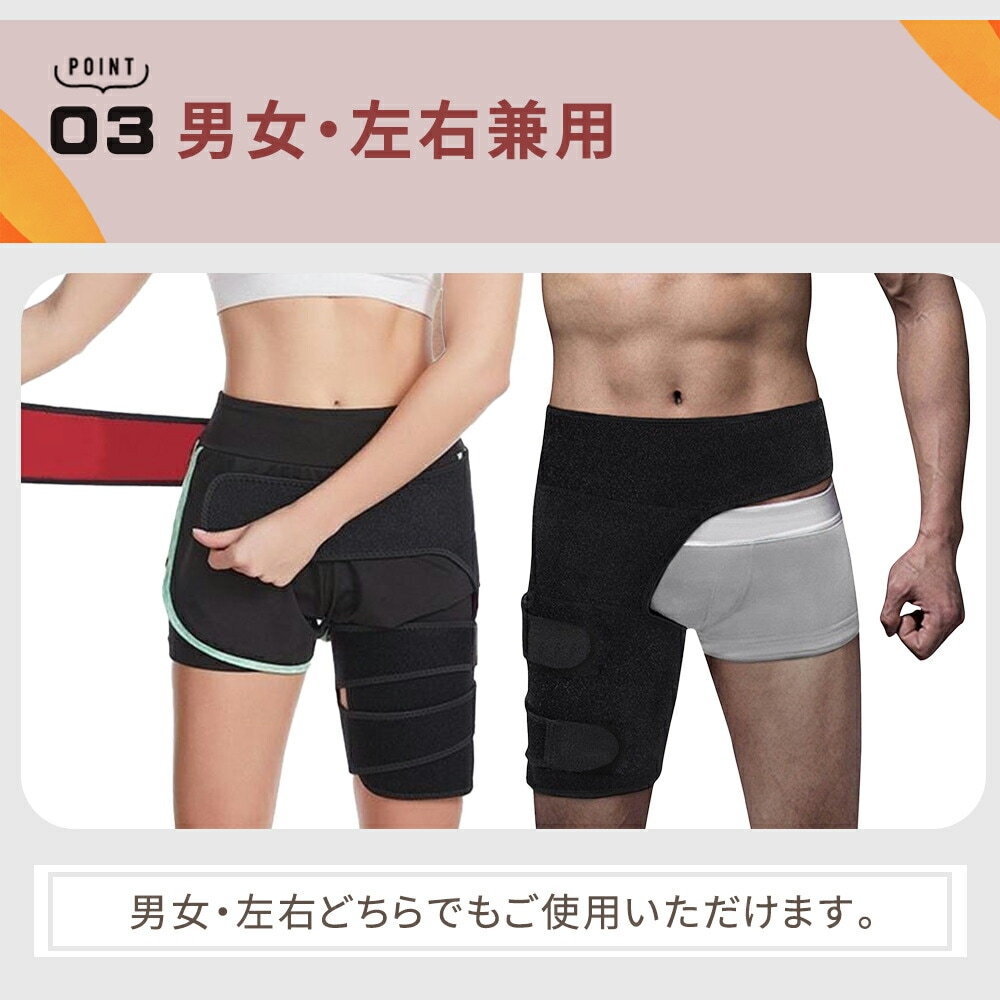 2点セット股関節 サポーター右用 左用 Mサイズ 股関節サポーター 女性 男性 左右兼用 サポーター 伸縮 左脚 右脚