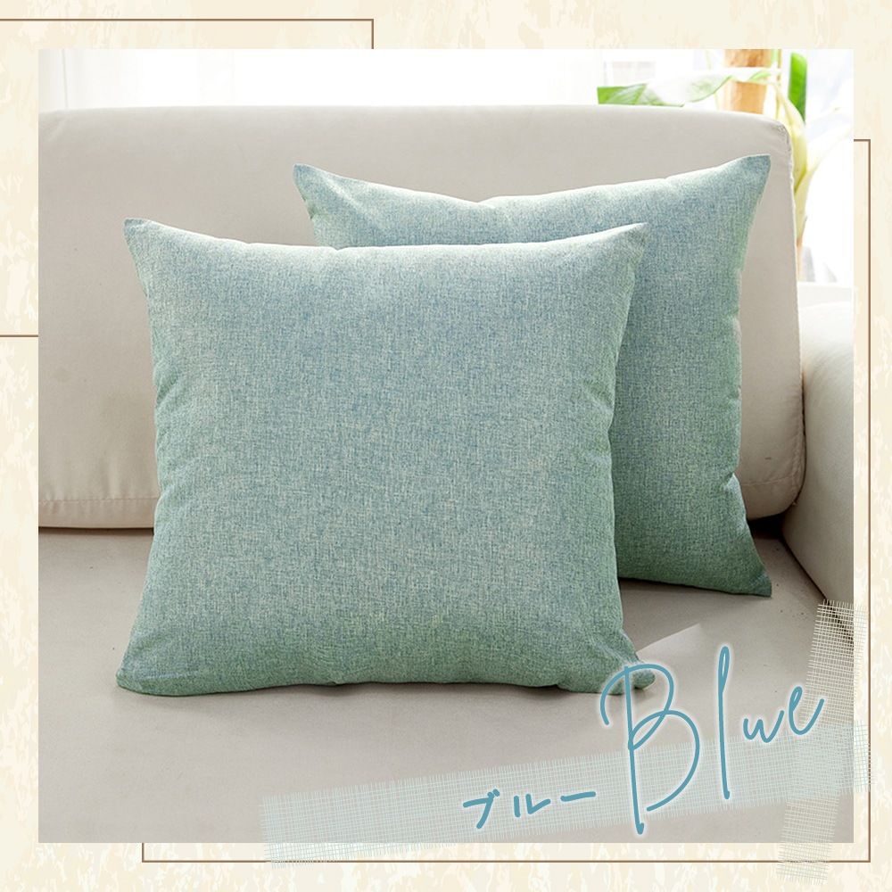 クッションカバー 2枚セット 45×45cm リネン おしゃれ 綿 夏