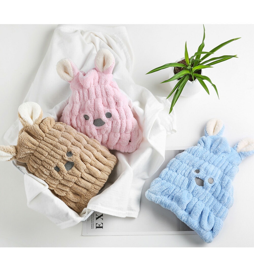 ヘアタオルキャップ 選べる 2個セット ヘアキャップ ヘアドライタオル