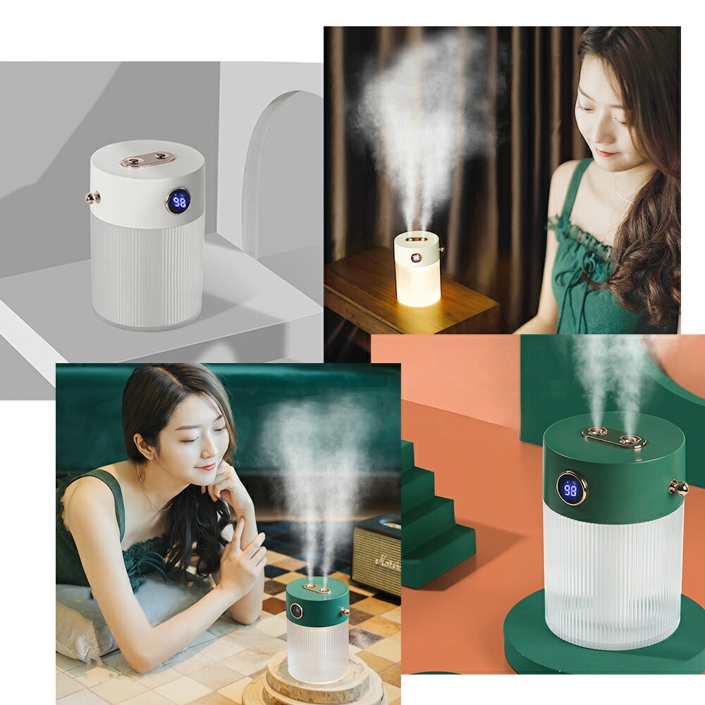 充電式 加湿器 大容量 650ml 卓上 超音波式 USB 卓上加湿器 ミスト