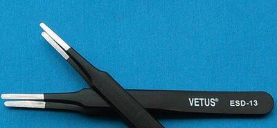 【業者量産専用】押し花作業用　ピンセット　丸タイプ・静電気防止