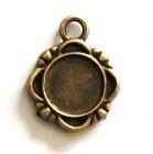 5-P009ｂペンダントトップ　金古美　２ヶ|アクセサリー金具|本物花ジェリーパーツ
