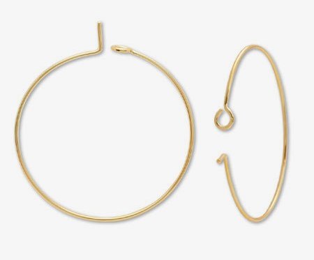 5-P028 ピアス ワイヤーフープ ゴールド 25mm