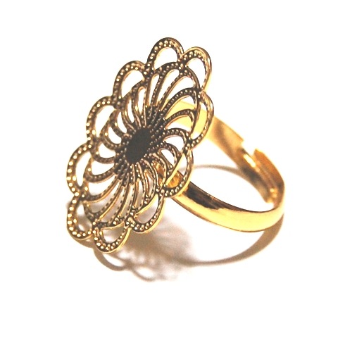 5-P029G リング台 スカシ楕円 ゴールド