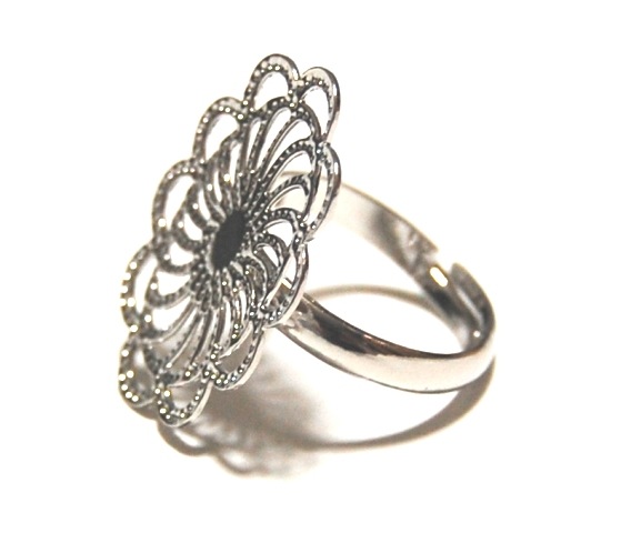 5-P029S リング台 スカシ楕円 シルバー