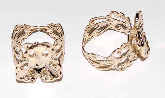 5-P035 リング台 スカシ幅広 ゴールド 2ヶ