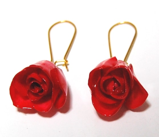 ER10-BR　薔薇の蕾のピアス