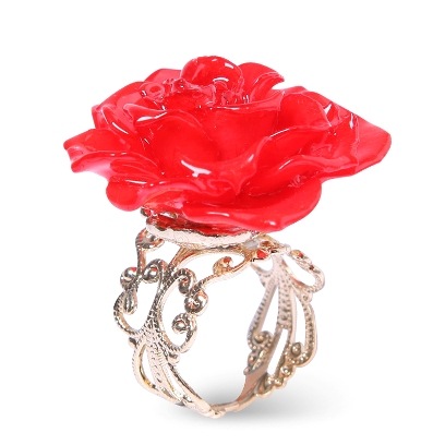 UVT03-03　薔薇の透かし柄リング