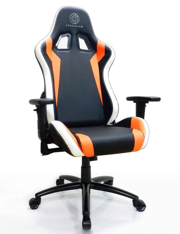 ゲーミングチェア オレンジ×ブラック