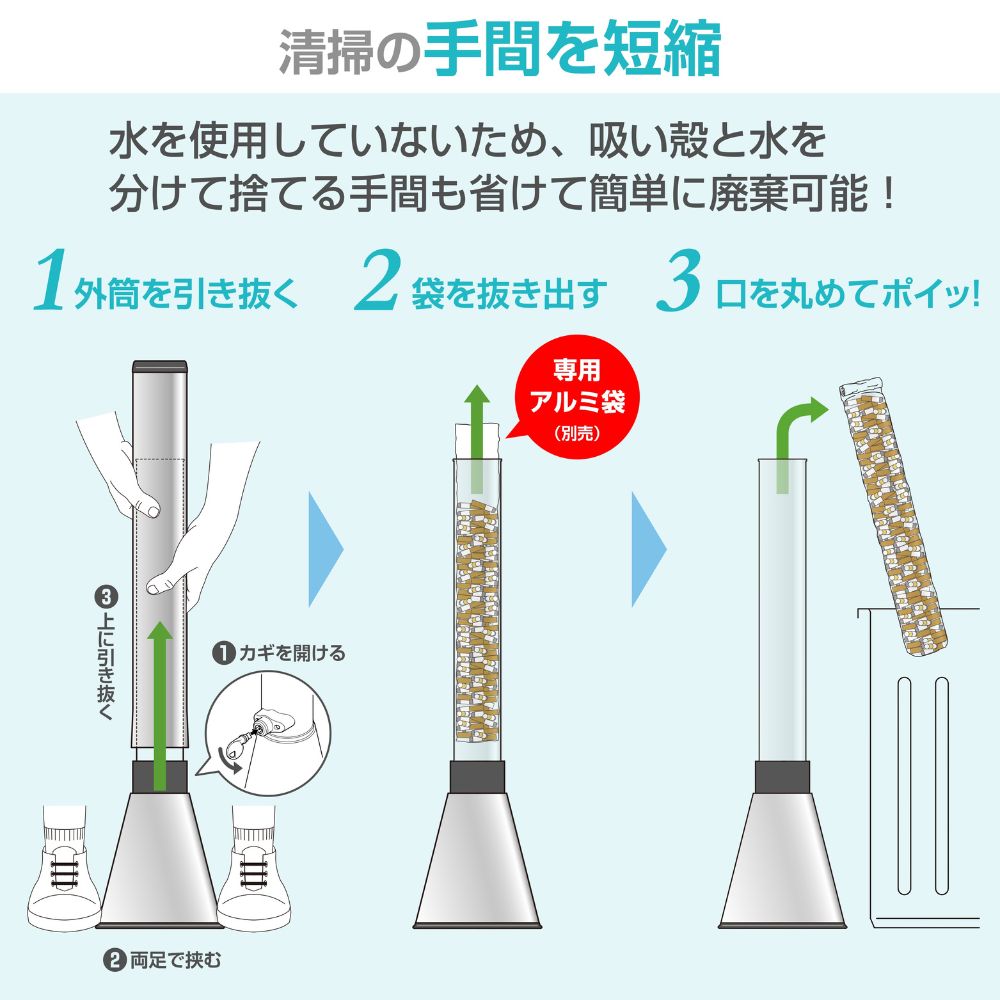 交換用アルミ袋【ニードル・ニードルブラック灰皿専用/20枚セット】