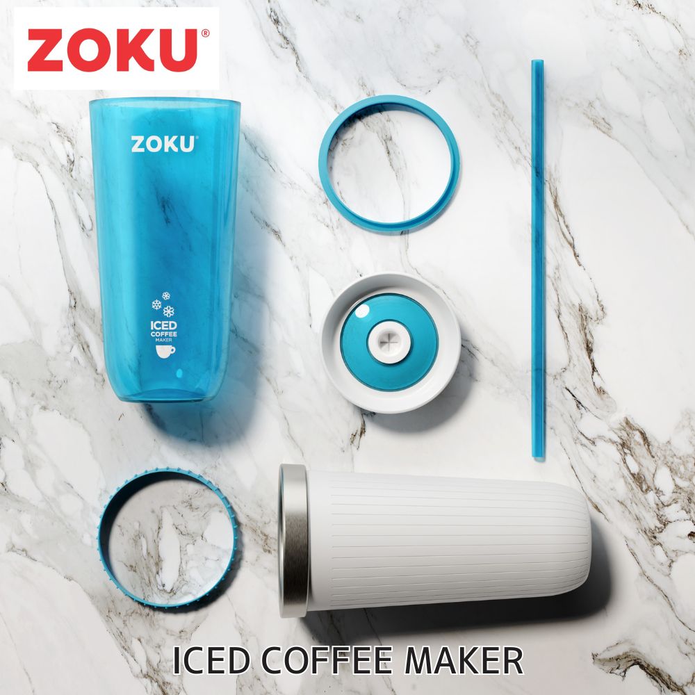 ZOKU ICE COFFEE MAKER ゾク アイスコーヒーメーカー アイスコーヒー コーヒー ホットコーヒー 紅茶 ドリップコーヒー コーヒーマシン 冷やす ボトル 容器 290ml ステンレス ストロー付き タンブラー 保冷 おしゃれ ギフト プレゼント
