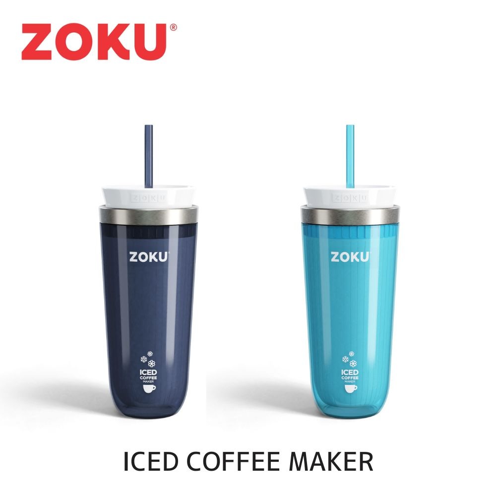 ZOKU ICE COFFEE MAKER ゾク アイスコーヒーメーカー アイスコーヒー コーヒー ホットコーヒー 紅茶 ドリップコーヒー コーヒーマシン 冷やす ボトル 容器 290ml ステンレス ストロー付き タンブラー 保冷 おしゃれ ギフト プレゼント