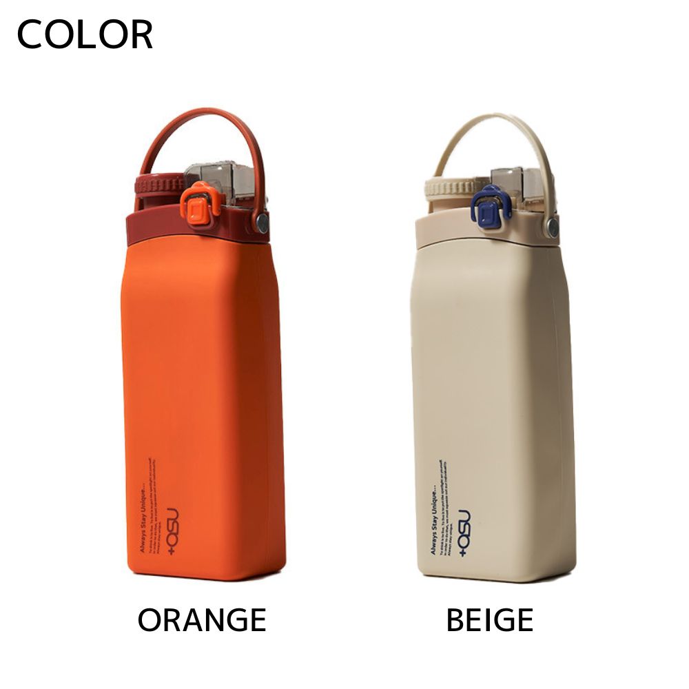 +asu SILICONE WATER BAG 水筒 ボトル ウォーターボトル マイボトル シリコン 折りたたみ 600ml 大容量 アス 軽量 ストロー ワンタッチ コンパクト 持ち運び 食洗機対応 2way エコ 洗いやすい ウォームバッグ おしゃれ ギフト プレゼント