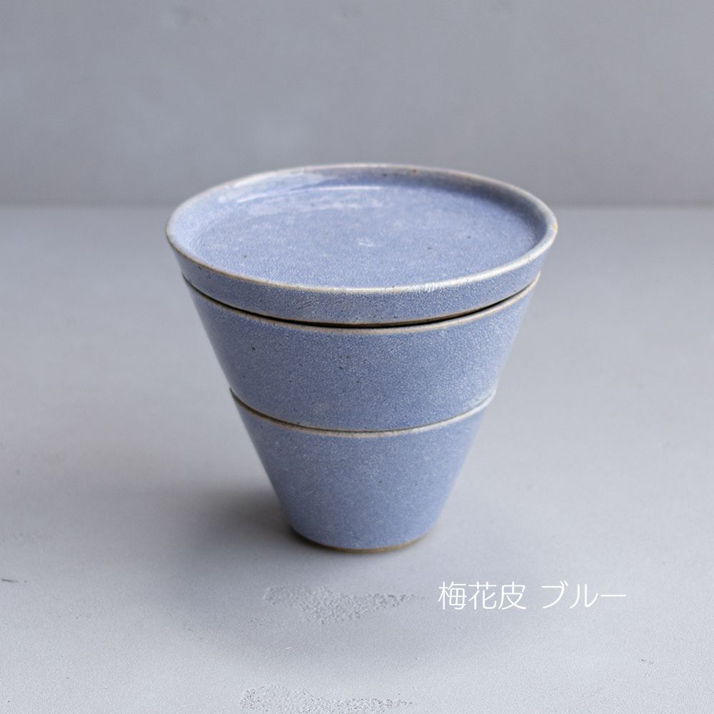 kasane 3段セット プレートS ボウルS M KIKIME  皿 食器 陶器 うつわ プレート ボウル お重 重ねる 美濃焼 梅花皮 かいらぎ ブラック ブルー 希少 梅の花 かわいい オシャレ スマート キキメ 日本製 和洋折衷 料理 食卓 木箱付き ギフト プレゼント