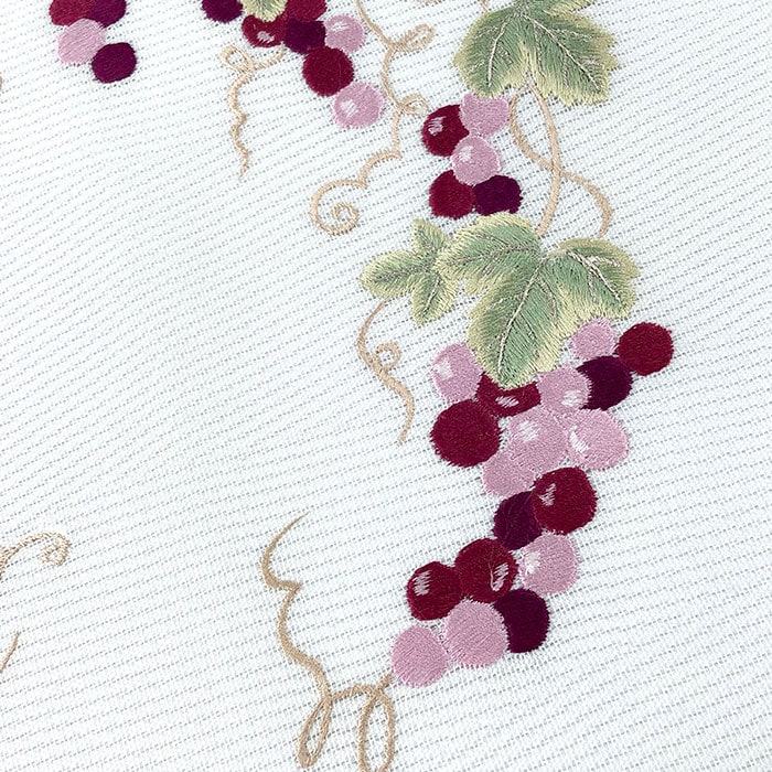 衿秀 公式 帯 名古屋帯 おび 九寸 仕立て上がり 月白色 葡萄刺繍 刺繍 衿秀 公式 帯 名古屋帯 おび 九寸 仕立て上がり 月白色 葡萄刺繍 刺繍