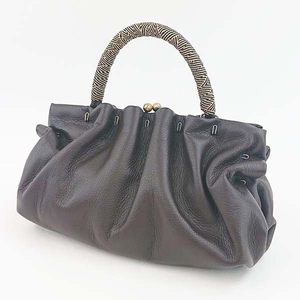 【激安】衿秀 がま口バック　2838 衿秀 公式 バッグ 和装 着物 ばっぐ bag がま口 正絹 皮 牛革