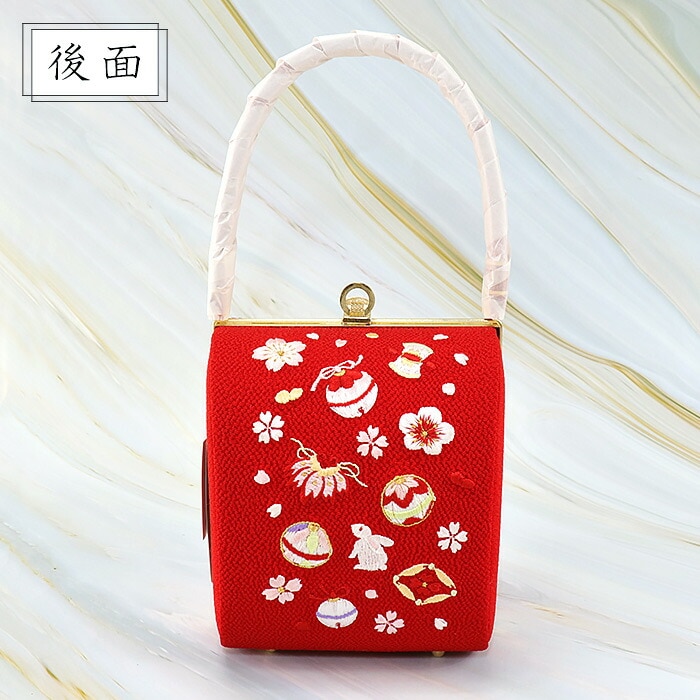 衿秀 公式 バッグ 和装 着物 ばっぐ bag 七五三 うさぎ 宝尽くし 縮緬