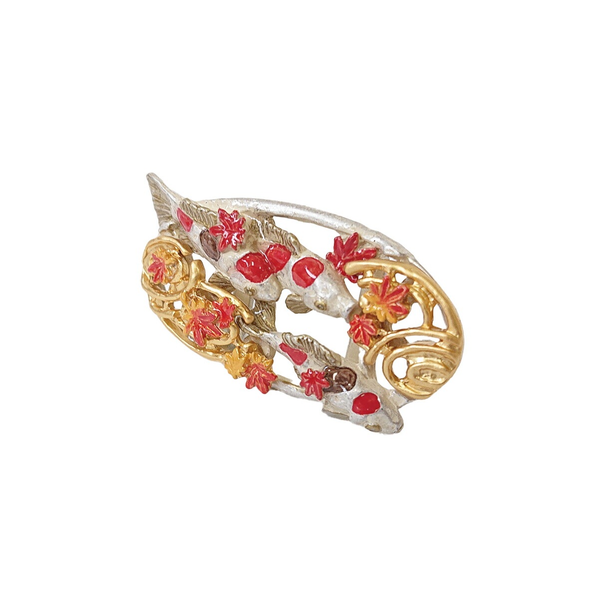 衿秀 公式 帯留め 帯留 おびどめ 秋の鯉 suu ブラフシューペリア 和装