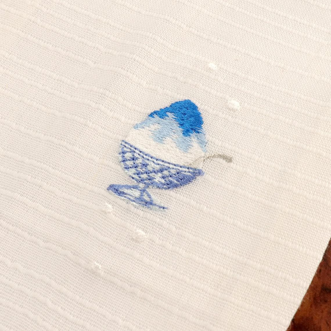 衿秀 公式 き楽っく 替え衿 替衿 かええり 夏 刺繍 麻 かき氷 レトロ