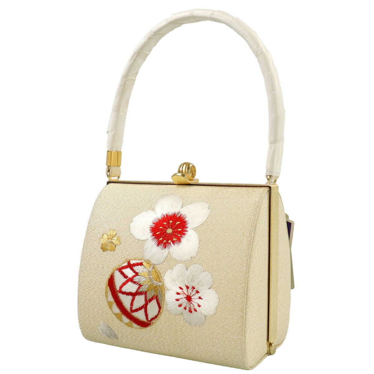 衿秀 公式 バッグ 和装 着物 ばっぐ bag 七五三 鞠 梅 桜 刺繍 金地