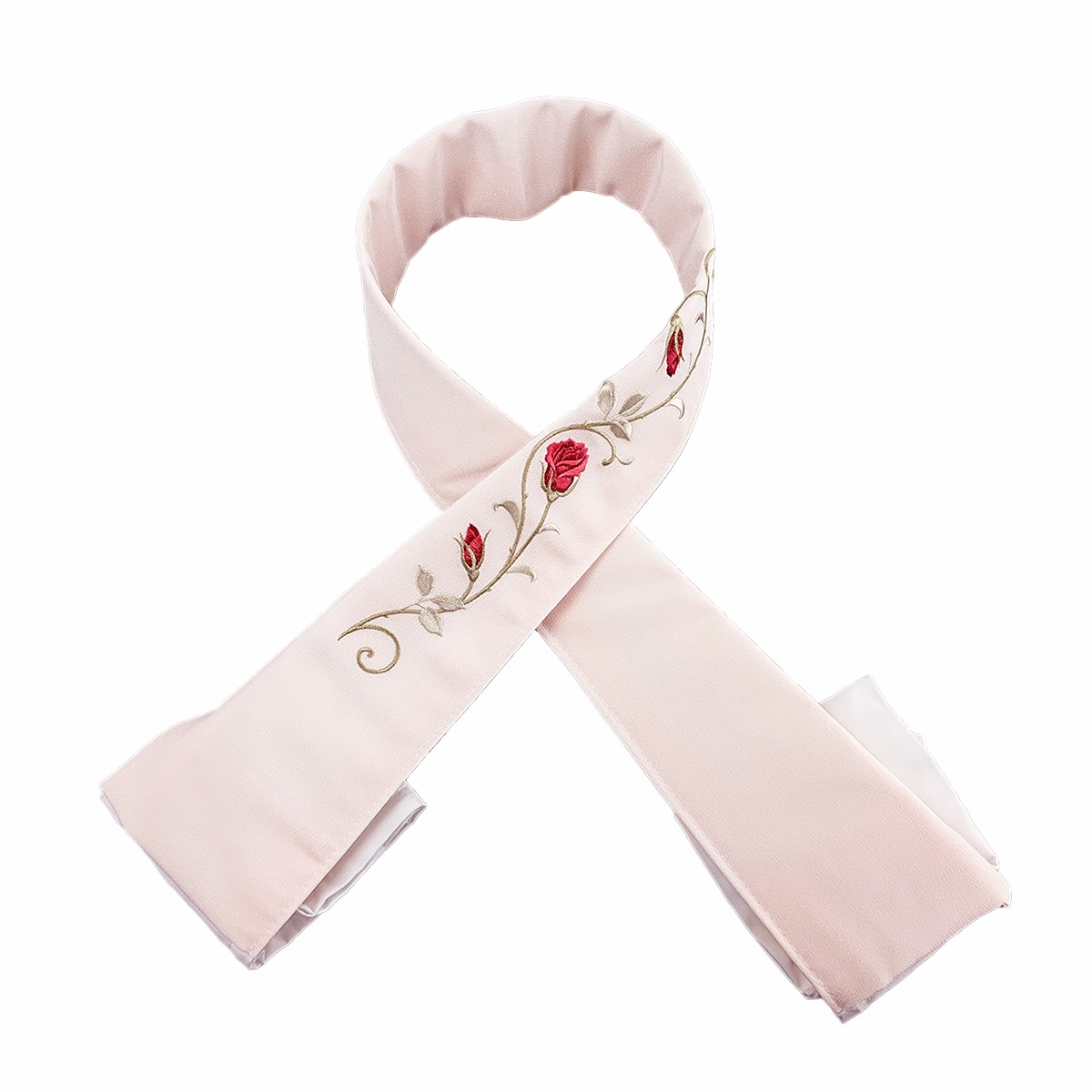 衿秀 公式 き楽っく 替え衿 替衿 かええり 刺繍 薔薇 バラ ばら ピンク