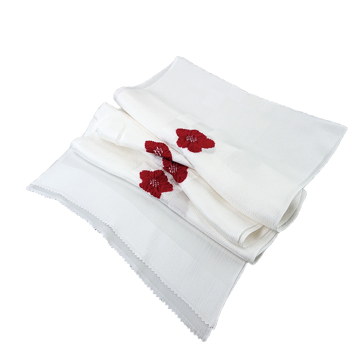 はな様ご購入有松絞り　向日葵の様な柄行 　ひろ衿 衿秀 公式 帯締 帯締め おびしめ 高麗 矢羽根柄 振袖用 牡丹色