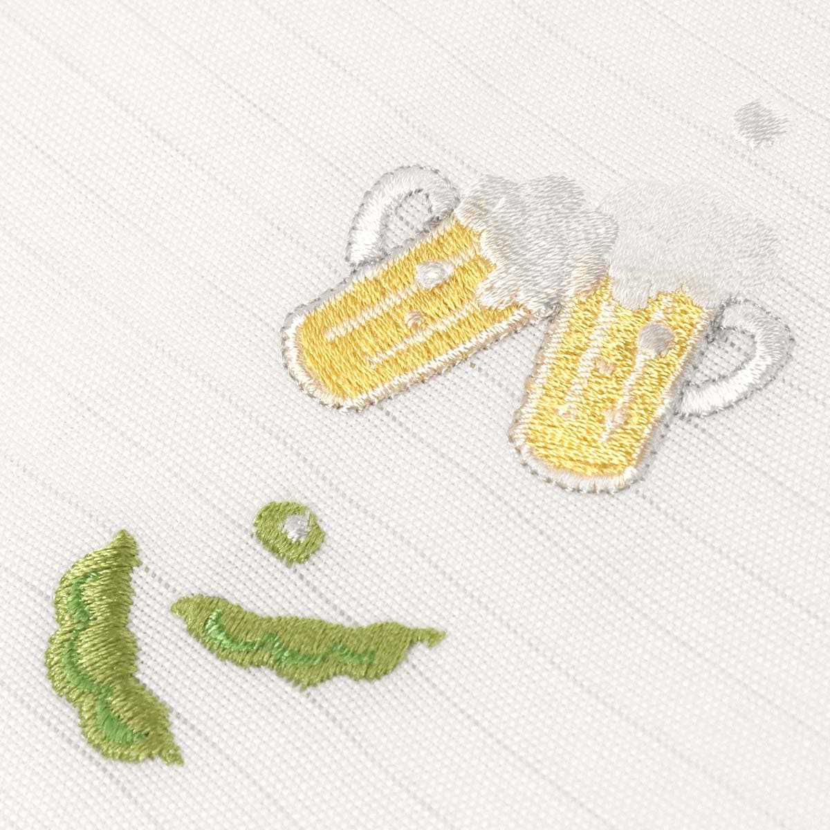 衿秀 公式 き楽っく 替え衿 替衿 かええり 絽 夏 刺繍 ビール 枝豆 白