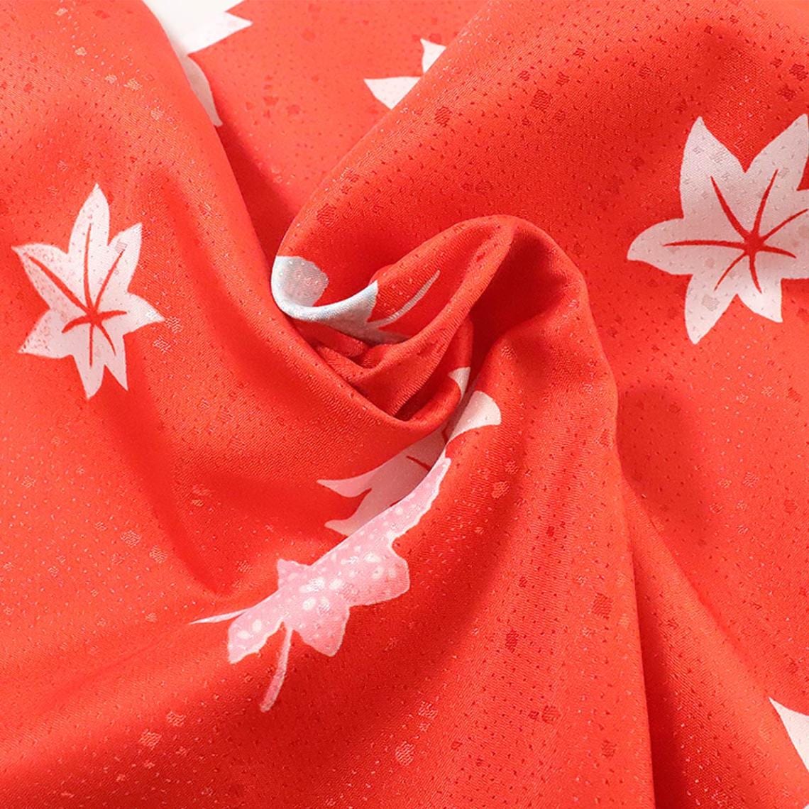 衿秀 公式 き楽っく 替え袖 きらっく 替袖 紅葉 友禅 レッド 赤 地紋
