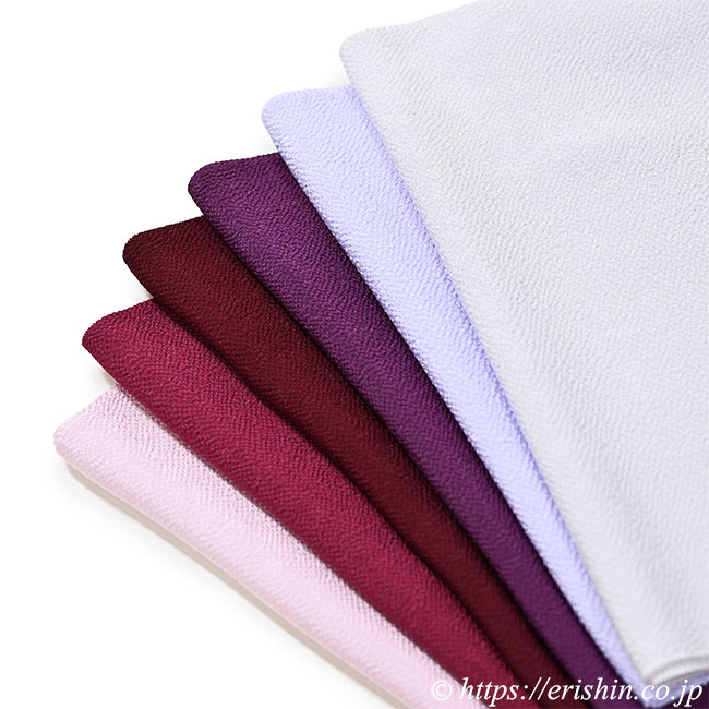 帯揚げ（無地/紫系・縮緬）6種