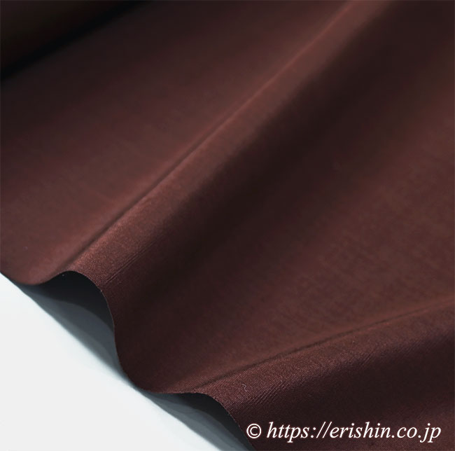 芝崎圭一　座繰紬（無地/栗皮茶色）