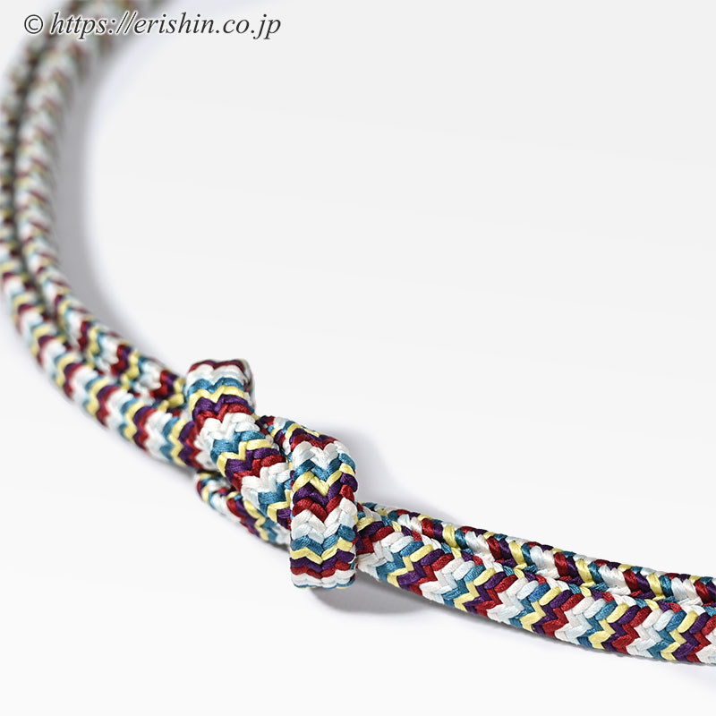 帯締め　御嶽組（横段柄/六色縞）　