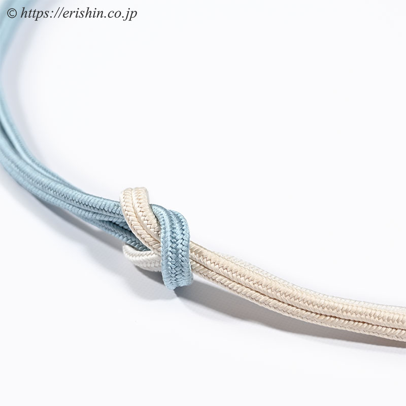 帯締め　細ゆるぎ組/冠組（三色暈し/浅縹色）[夏・単衣向]