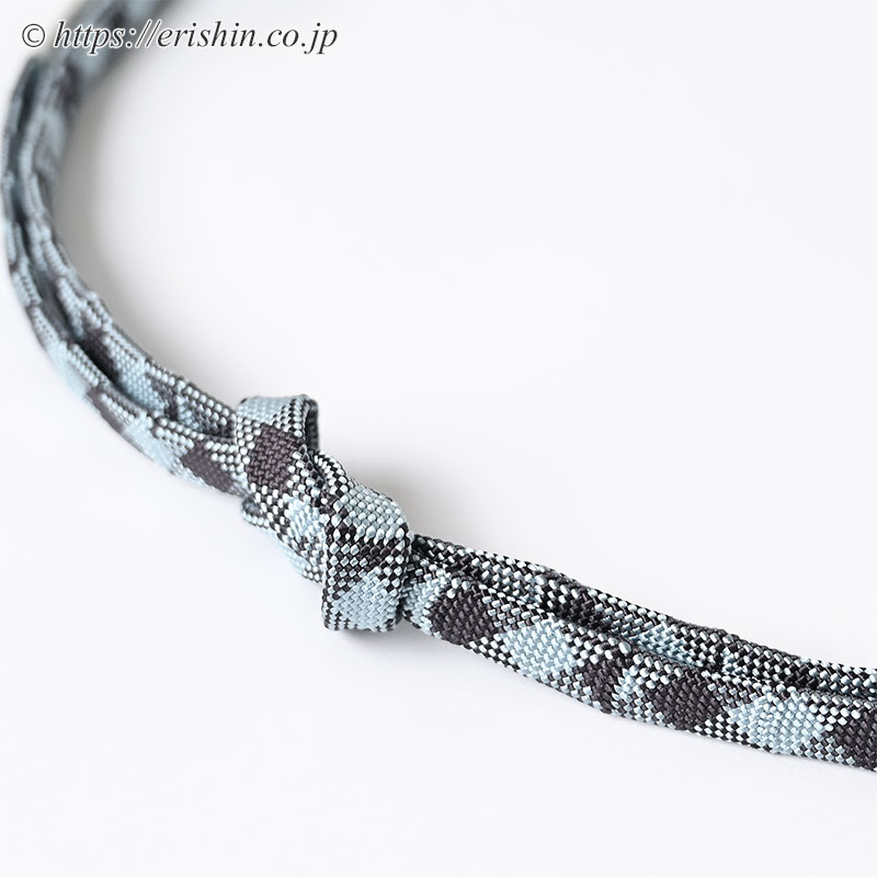 帯締め 内記組(ダイヤ柄/浅縹×源氏鼠)