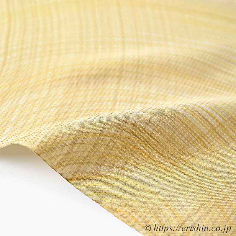 帯揚げ（しけ引き半円/芥子色）