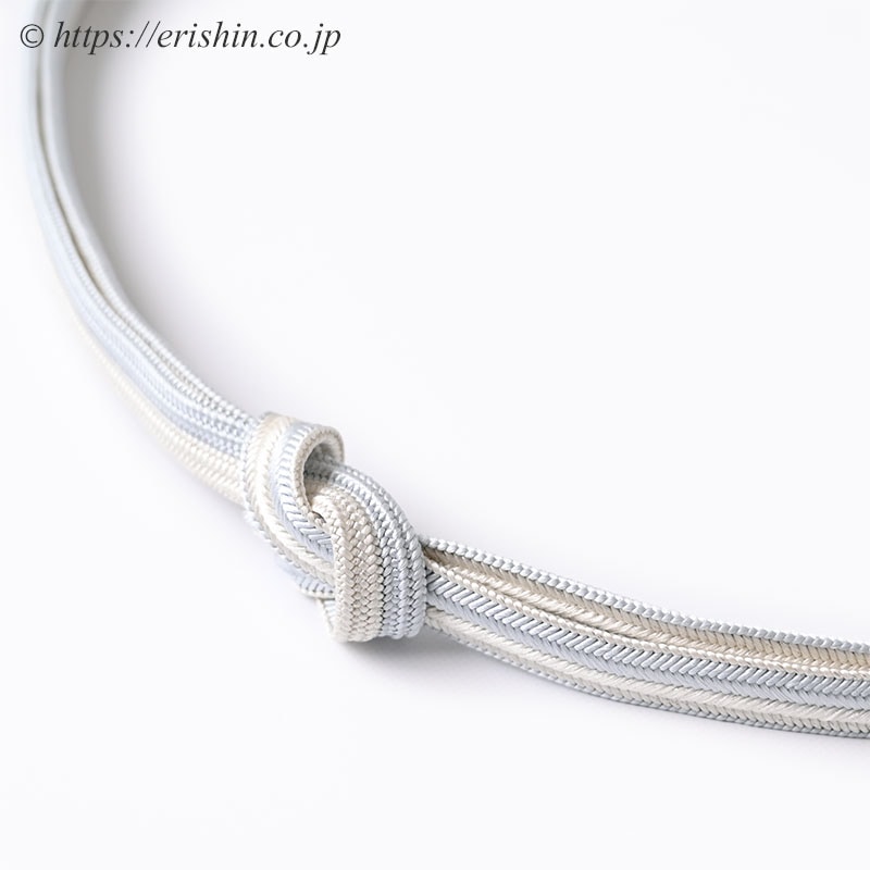 大和組(二色立分・銀散らし/白藍色)