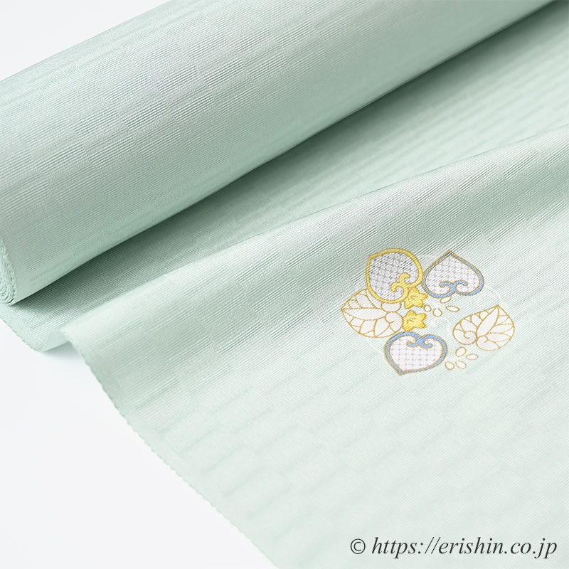 【お誂え】小紋（葵の丸文/青磁色）