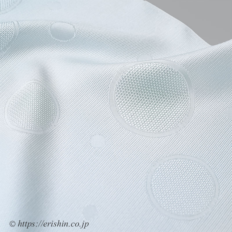 帯揚げ（水玉いろいろ/青磁色・紗）[夏・単衣向]